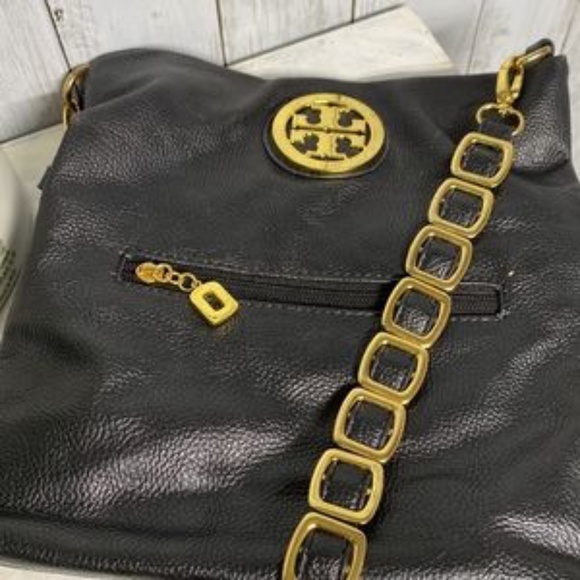 Tory Burch Pebbled Leather Bag Gold Chain/Emblem Dust Bag EXCELLENT CONDITION - Picture 13 of 14